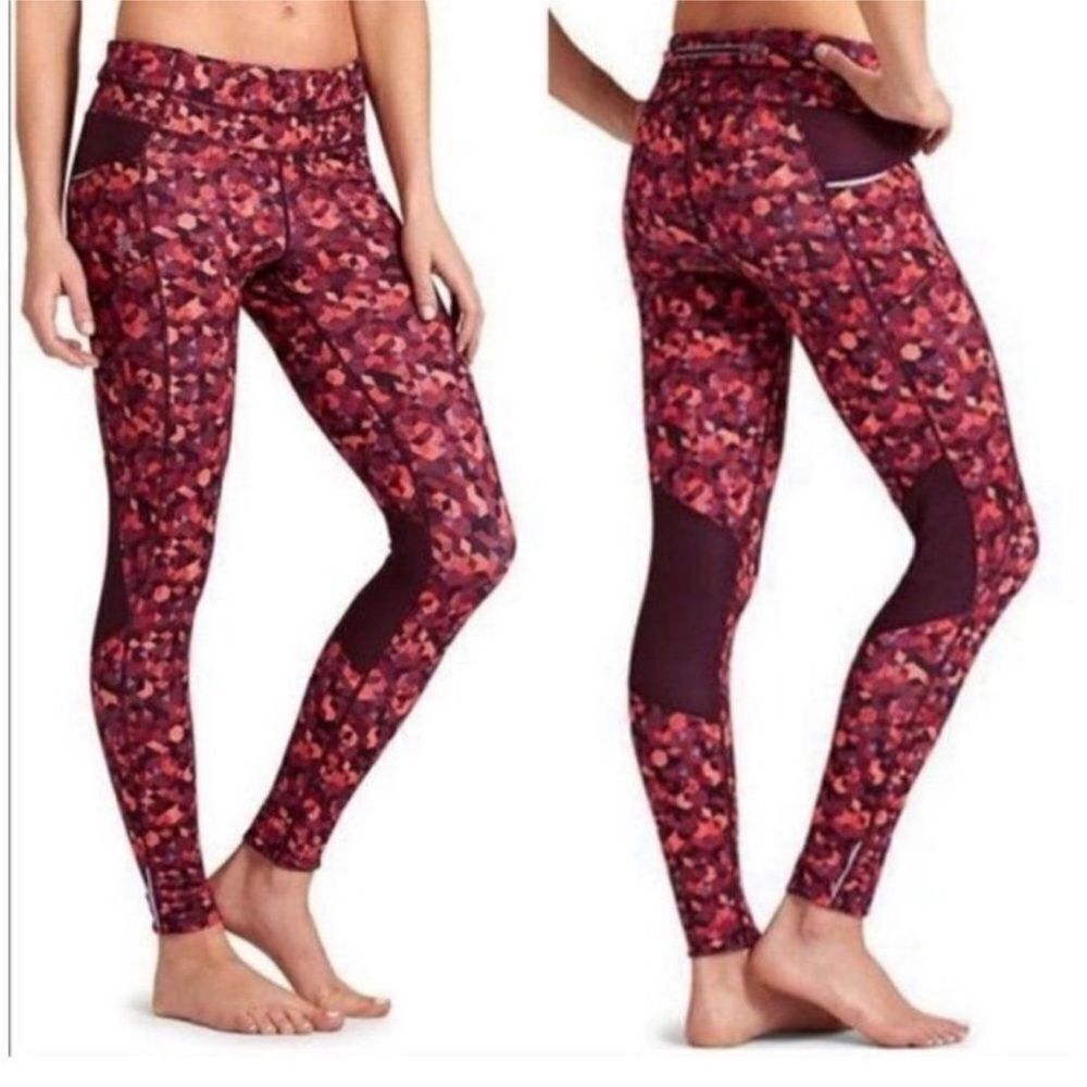 ATHLETA TRIANGULAR BE FREE WORKOUT TIGHTS LEGGINS SMALL